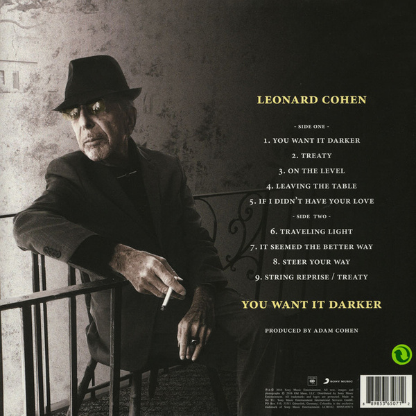 LEONARD COHEN You Want It Darker LP